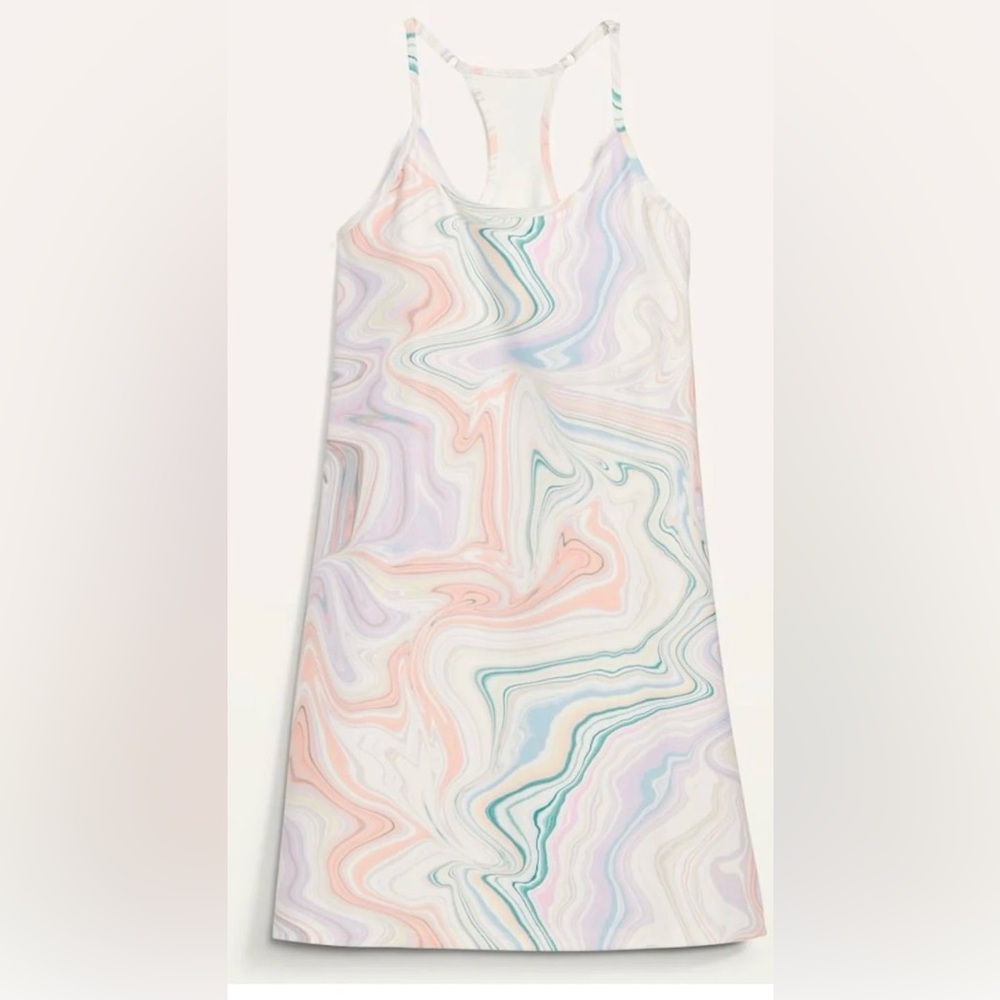 Old Navy Active Powersoft Dress - White and Pink